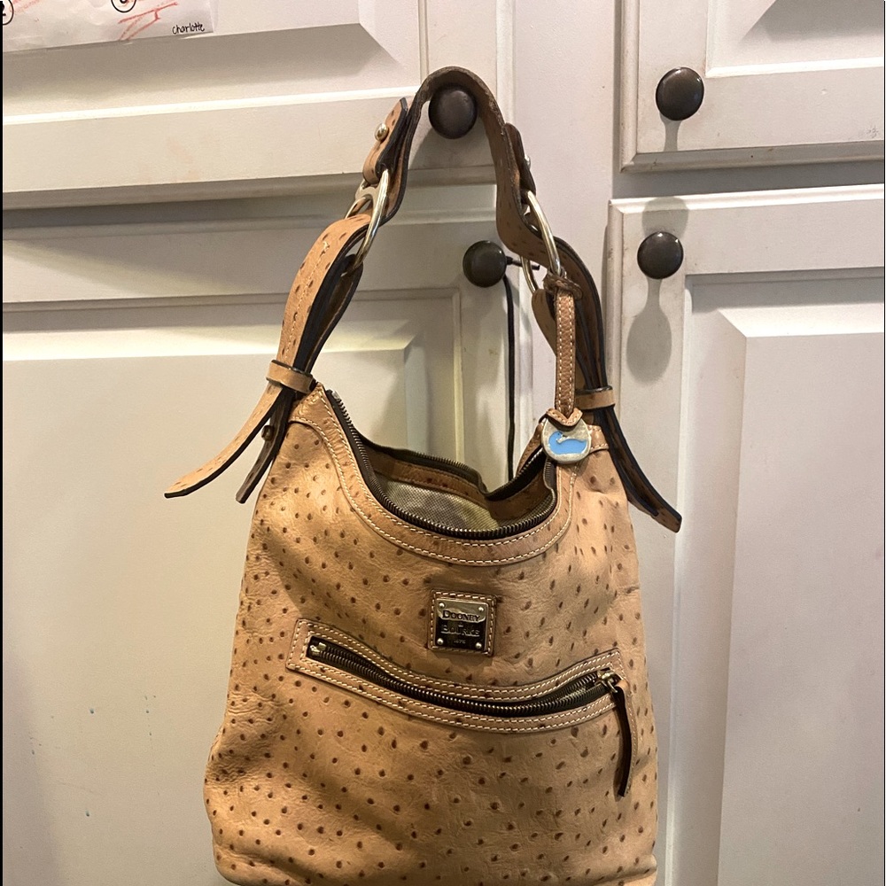 Used Dooney and Bourke ostrich hobo bag